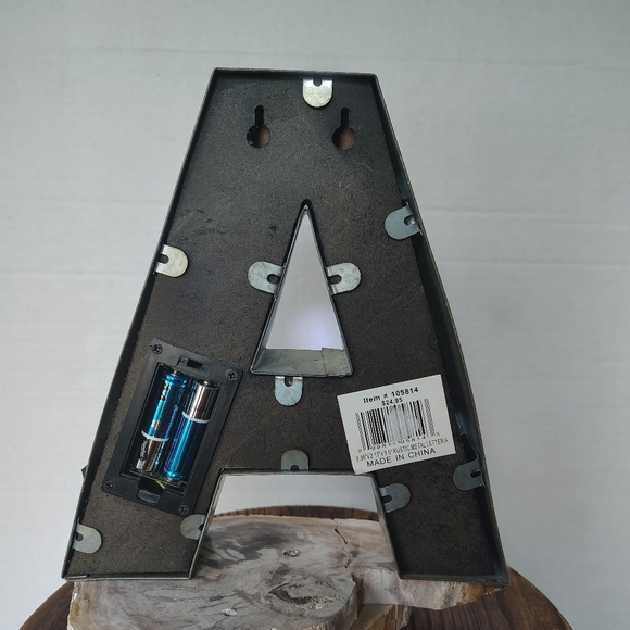 Metal Letter A Rustic Sign with LED Light Farmhouse Barn Decor Mancave Decor - Picture 7 of 16